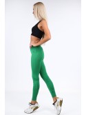 Green fitted sports leggings MR11017 - Online store - Boutique